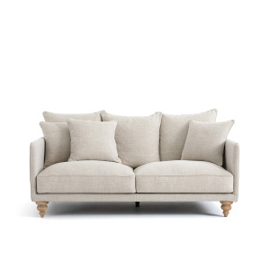 Καναπές από βαμβάκι και λινό Μ105xΠ178xΥ93cm