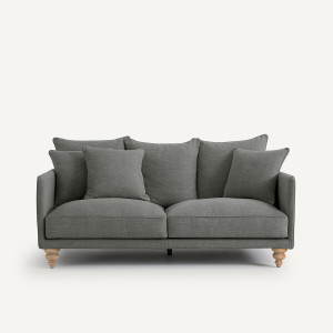 Καναπές από βαμβάκι και λινό Μ105xΠ178xΥ93cm