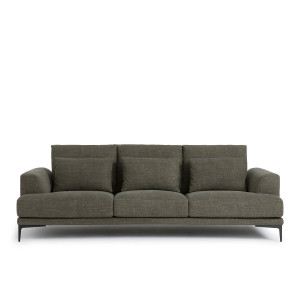 Καναπές από βαμβάκι και λινό Μ105xΠ217xΥ83cm