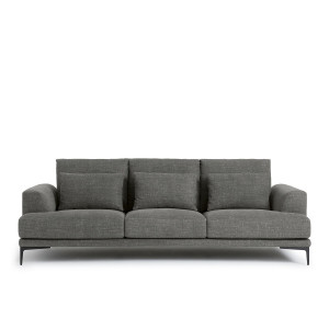 Καναπές από βαμβάκι και λινό Μ105xΠ217xΥ83cm