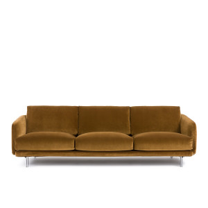 Καναπές από βελούδο Μ101xΠ221xΥ76cm