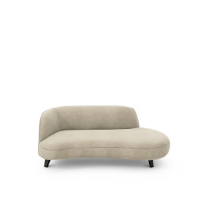 Ανάκλιντρο από λινό βελούδο Μ99xΠ190xΥ75cm