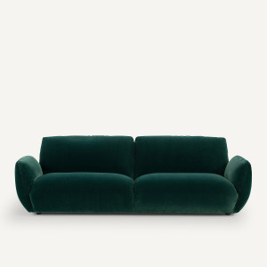 Καναπές από βελούδο Μ102xΠ217xΥ75cm