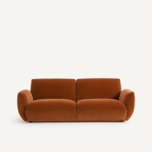 Καναπές από βελούδο Μ102xΠ217xΥ75cm