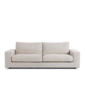 Καναπές από βαμβάκι και λινό Μ105xΠ217xΥ78cm