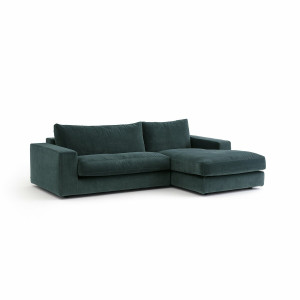 Γωνιακός καναπές από βελούδο Μ170xΠ250xΥ78cm