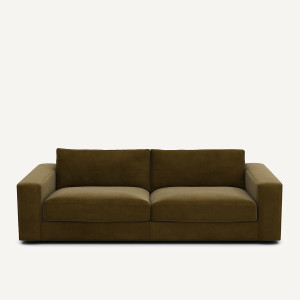 Καναπές από βελούδο Μ105xΠ217xΥ78cm