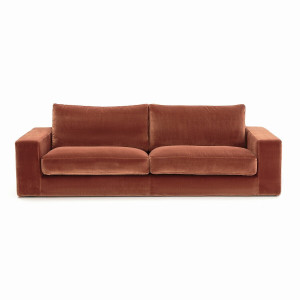Καναπές από βελούδο Μ105xΠ217xΥ78cm