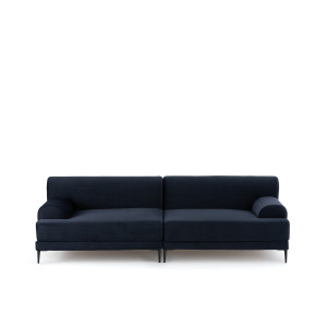 Καναπές με ανάγλυφη ταπετσαρία Μ90xΠ234xΥ72cm