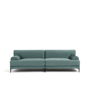 Καναπές με ανάγλυφη ταπετσαρία Μ90xΠ234xΥ72cm