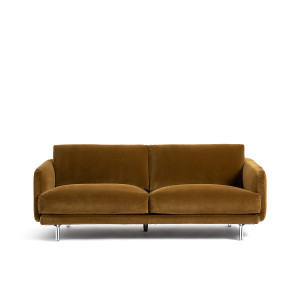 Καναπές με ταπετσαρία από βελούδο Μ101xΠ195xΥ76cm