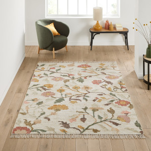 Χαλί κιλίμι από γιούτα με κέντημα 120x170 cm Μ120xΠ170cm