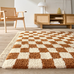 Χαλί με μοτίβο σκακιέρα 120x170 cm Μ120xΠ170cm