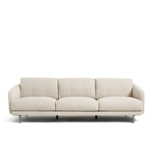 Καναπές με μπουκλέ ταπετσαρία Μ101xΠ221xΥ76cm
