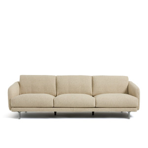 Καναπές με μπουκλέ ταπετσαρία Μ101xΠ221xΥ76cm