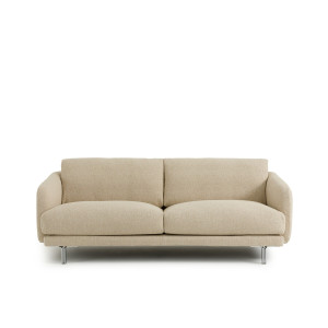 Καναπές με μπουκλέ ταπετσαρία Μ101xΠ195xΥ76cm