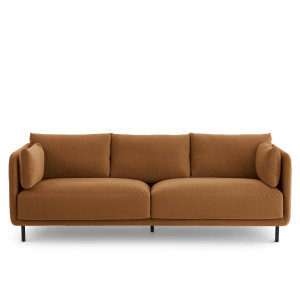 Καναπές από βελούδο Μ95xΠ200xΥ84cm