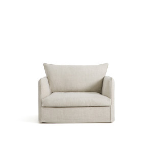 Πολυθρόνα XL από βαμβάκι-λινό Μ95xΠ122xΥ82cm