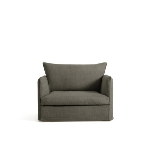 Πολυθρόνα XL από βαμβάκι-λινό Μ95xΠ122xΥ82cm