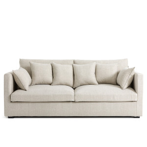 Καναπές από βαμβάκι-λινό Μ110xΠ185xΥ85cm