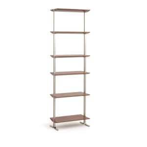 Βιβλιοθήκη από ξύλο καρυδιάς Π55 εκ. Μ31xΠ55xΥ182cm