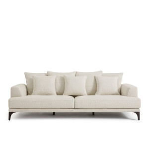 Καναπές με μελανζέ ταπετσαρία Μ105xΠ217xΥ84cm