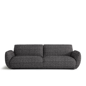 Καναπές με μπουκλέ ταπετσαρία Μ102xΠ217xΥ75cm