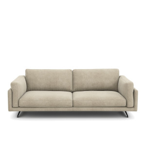Καναπές από λινό βελούδο Μ99xΠ213xΥ82cm