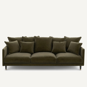 Καναπές από βελούδο Μ105xΠ198xΥ93cm