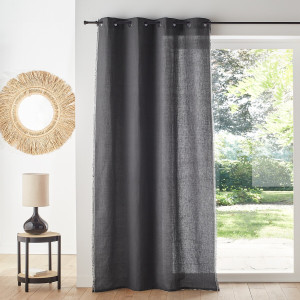 Κουρτίνα με καψούλια από βαμβάκι λινό 250x140 cm