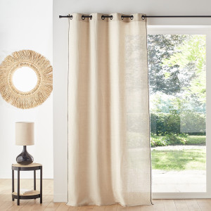 Κουρτίνα με καψούλια από βαμβάκι λινό 180x140 cm