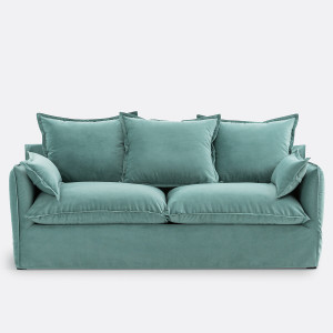 Καναπές από βελούδο Μ91xΠ166xΥ90cm
