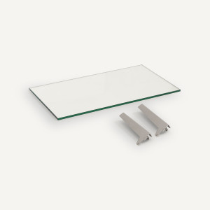Ράφι Π60 εκ. από σκληρυμένο γυαλί Μ35xΠ60xΥ1cm
