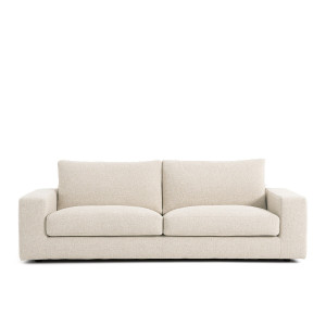 Καναπές με μπουκλέ ταπετσαρία Μ105xΠ217xΥ78cm