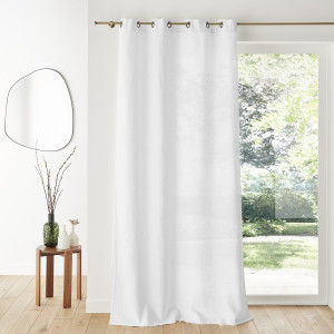 Κουρτίνα από λινό με καψούλια 250x140 cm