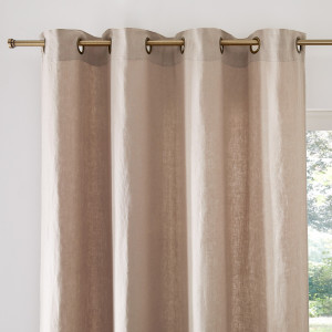 Κουρτίνα από λινό με καψούλια 250x140 cm