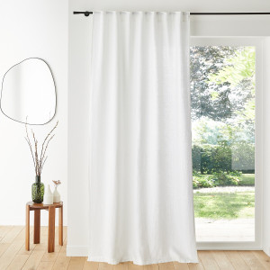 Λινή κουρτίνα με κρυφές θηλιές 250x140 cm