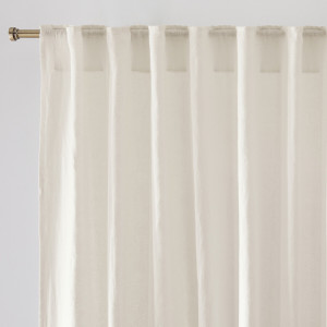 Λινή κουρτίνα με κρυφές θηλιές 250x140 cm