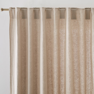 Λινή κουρτίνα με κρυφές θηλιές 250x140 cm