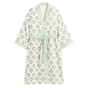 Εμπριμέ μπουρνούζι πετσετέ στο εσωτερικό 34/36