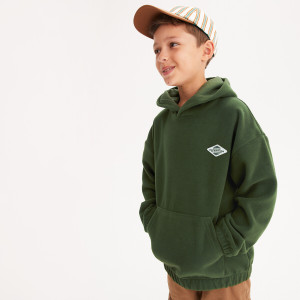 Φούτερ oversize από φλις με κουκούλα