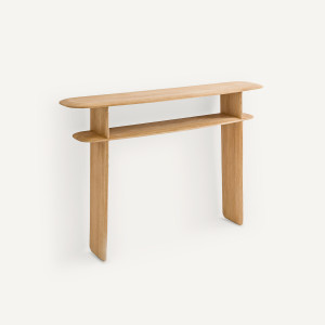 Κονσόλα τοίχου από μασίφ ξύλο δρυ Μ28xΠ120xΥ80cm