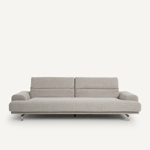Καναπές με ανάγλυφη ταπετσαρία Μ105xΠ215xΥ83cm