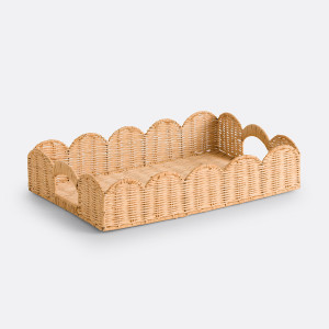 Ορθογώνιος δίσκος από ρατάν Μ30xΠ45xΥ10cm