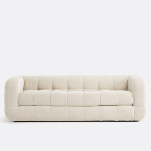 Τριθέσιος καναπές από πολυέστερ Μ90xΠ212xΥ66cm