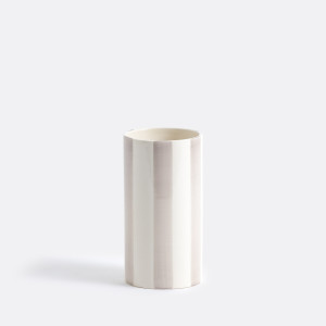 Κεραμικό βάζο με ρίγες Μ10xΠ10xΥ18cm