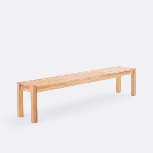 Πάγκος από μασίφ ξύλο δρυ Π200 εκ. Μ37xΠ200xΥ45cm