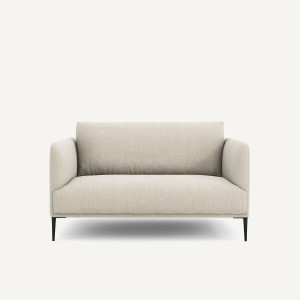 Καναπές 2 θέσεων βαμβάκι λινό Μ103xΠ145xΥ82cm