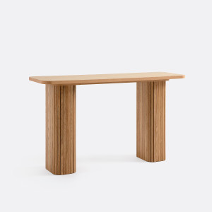 Κονσόλα με επένδυση βελανιδιάς Μ40xΠ130xΥ75cm