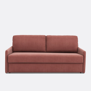 Καναπές-κρεβάτι από ριγέ βελούδο Μ98xΠ156xΥ90cm